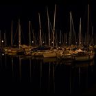 Le port d'Evian les bains ,la nuit