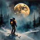 Le premier skieur sur la lune - Der erste Skifahrer auf dem Mond