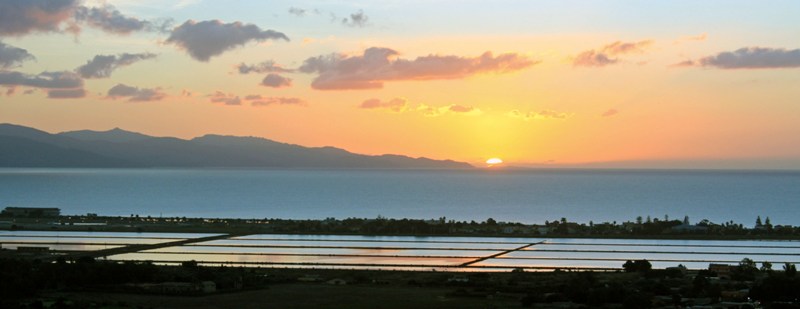 Le saline all'alba