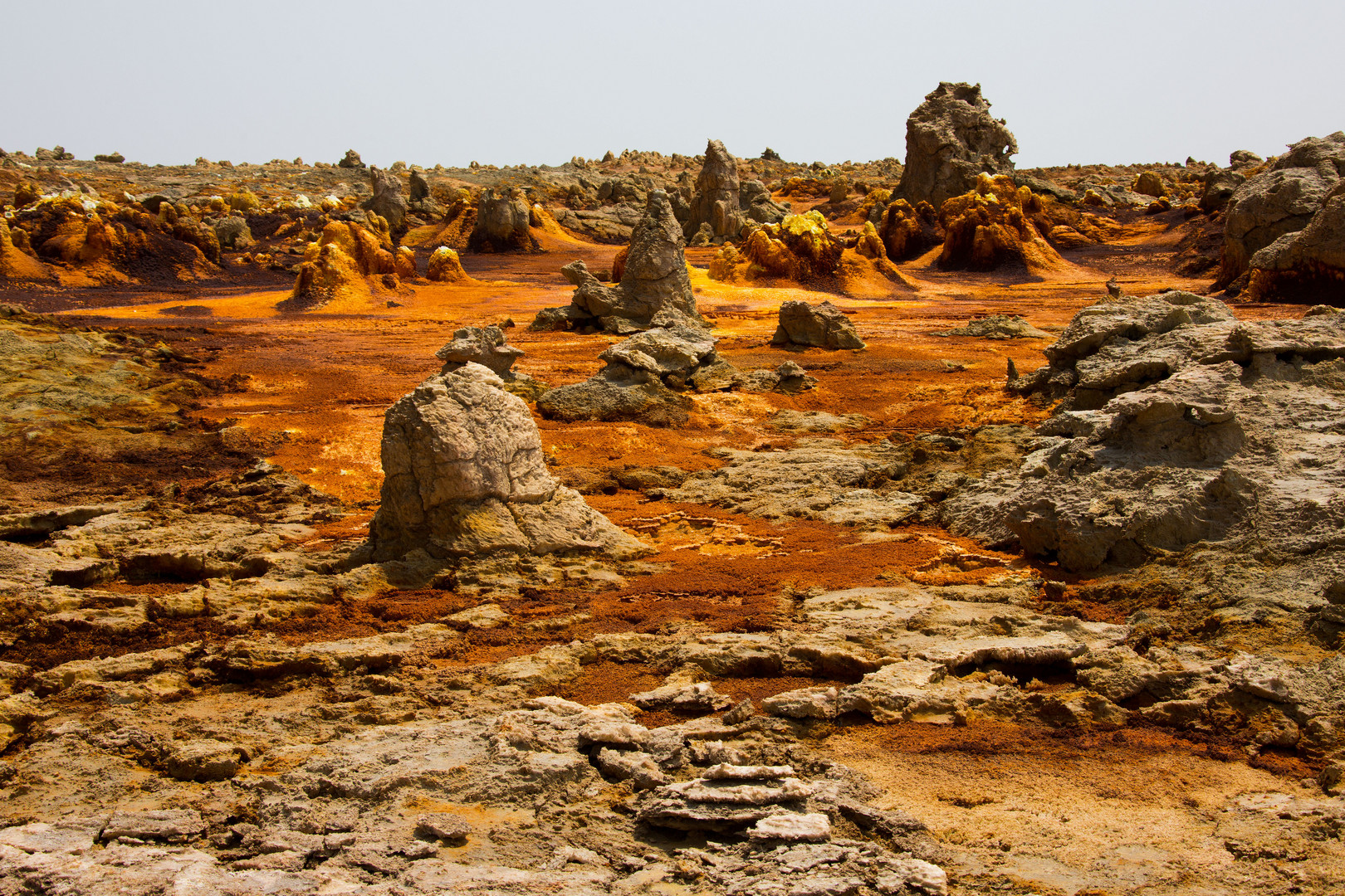 Le site de Dalol, dans le désert du Danakil, en pays Afars.