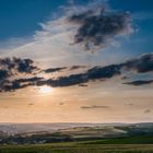 Le soir sur les hauteurs de Bliesbruck, Moselle, France