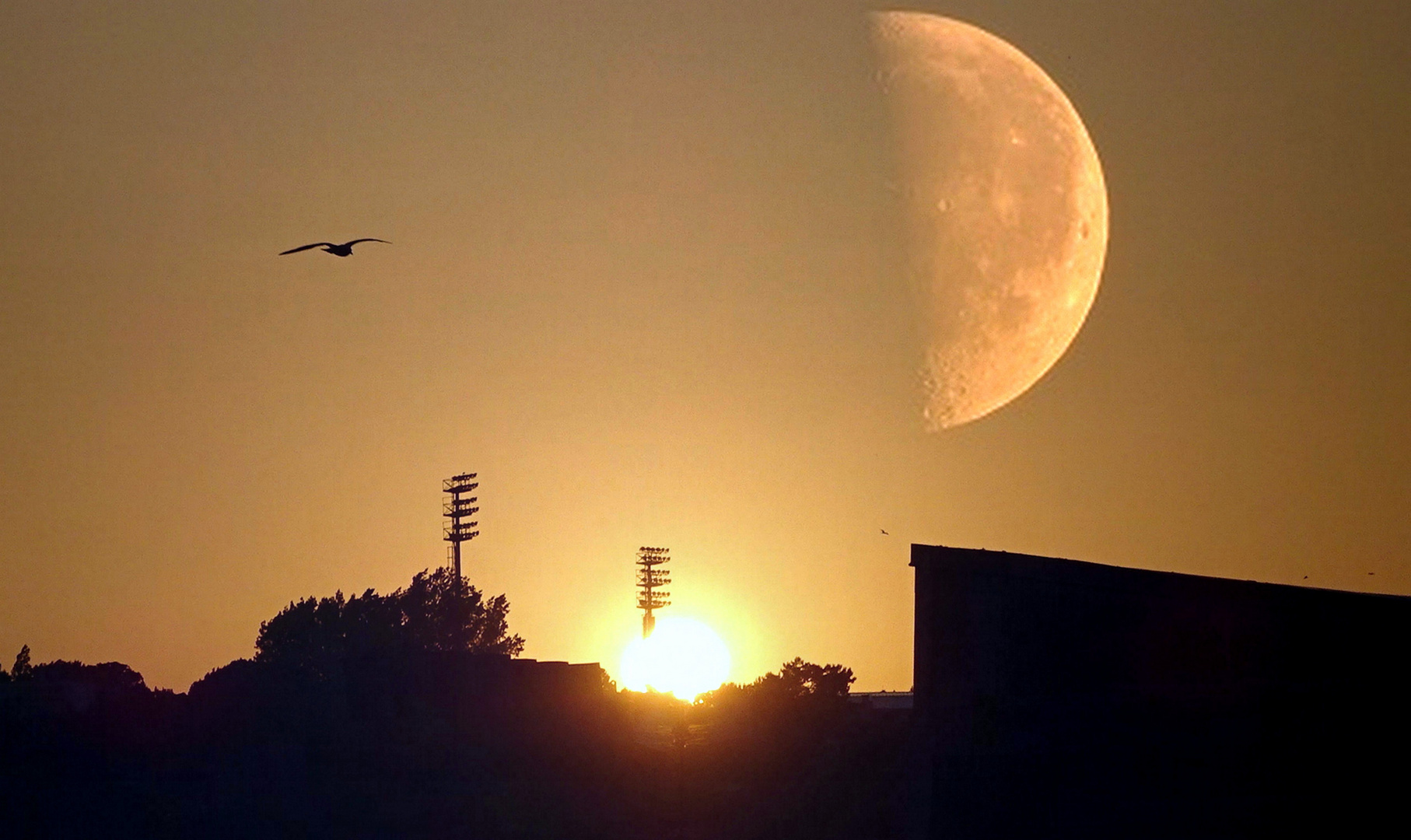 Le soleil a rendez-vous avec la lune