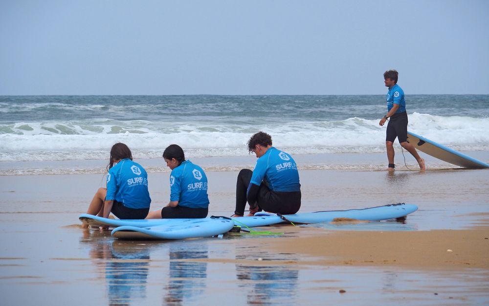 Le surf en bleu….