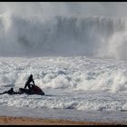 Le travail des Jet-ski à Nazaré