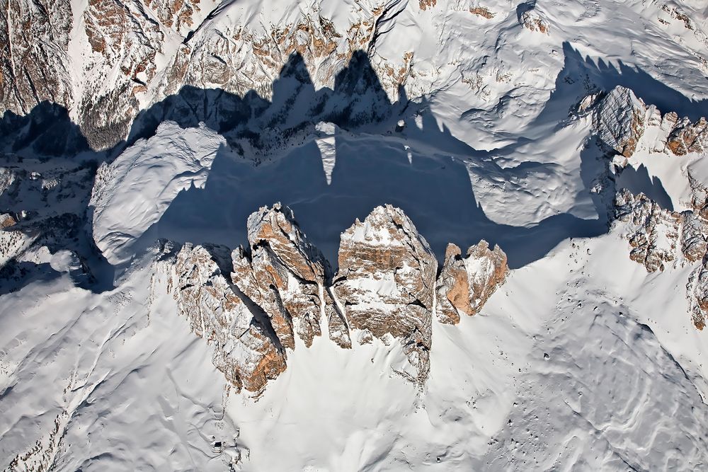 Le TRE CIME DI LAVAREDO viste dalla mongolfiera