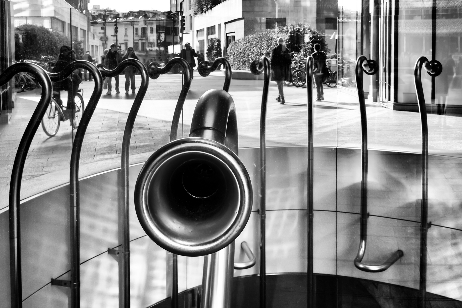 Le trombe di Piazza Gae Aulenti