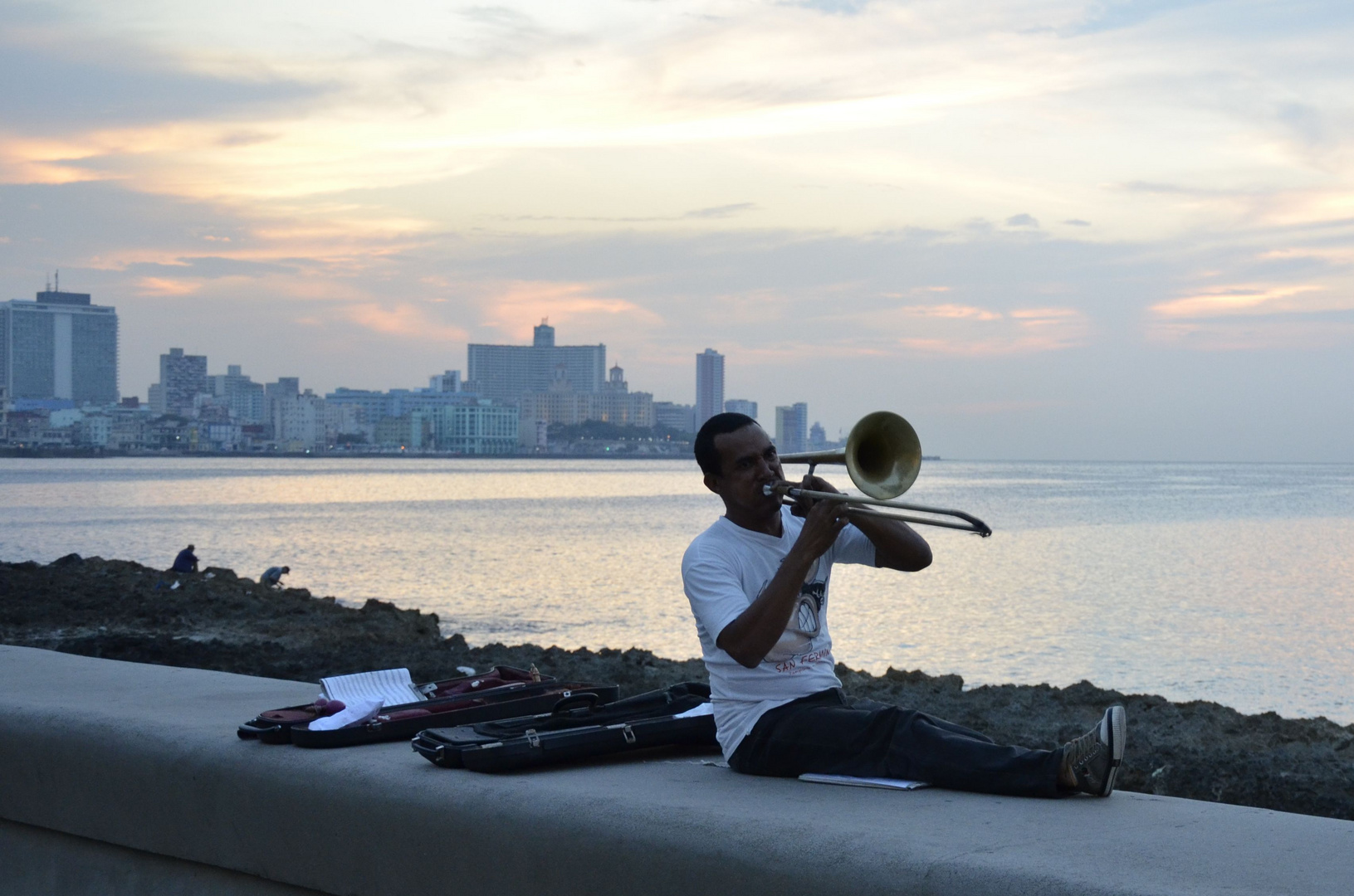 Le trompettiste sur Malecon