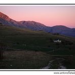 Le ultime luci del giorno sul Gran Sasso