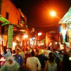 Le vie di Marrakech di notte