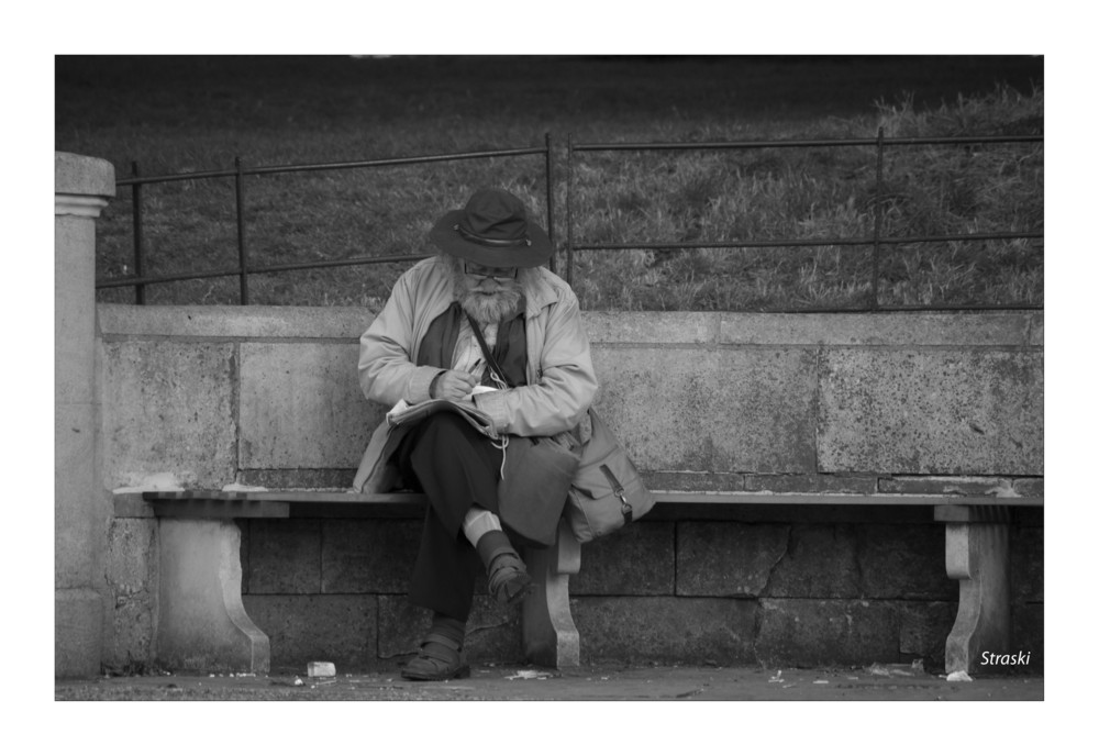 le vieil homme et le banc