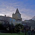 Le village de Lavardens et son église un soir d’hiver