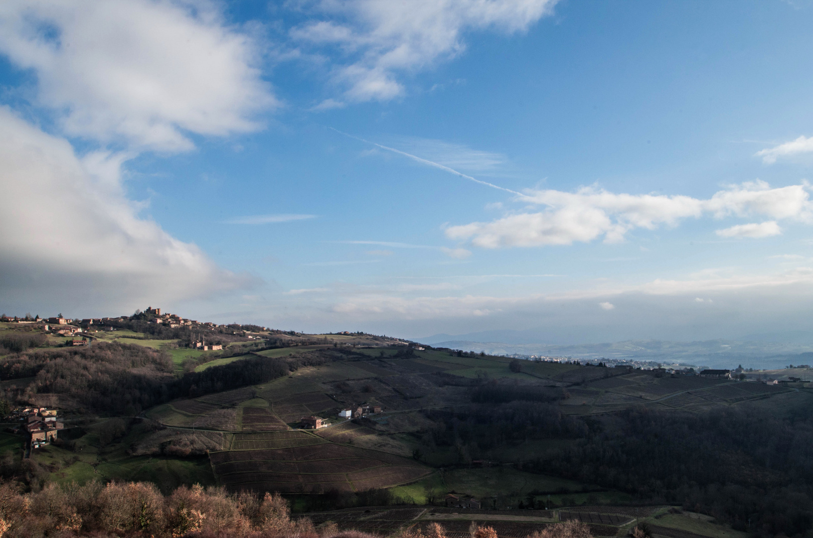 le village de Oingt depuis Ste Paule