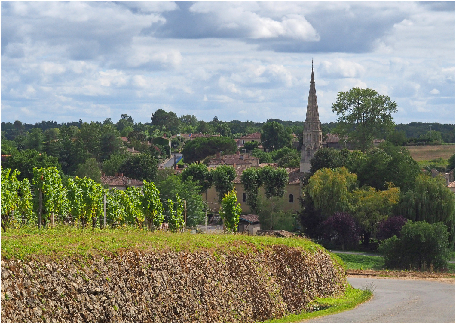 Le village de Sauternes vu du Château d’Arche