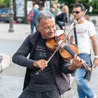 Le violoniste sur la Butte Montmartre de Paris