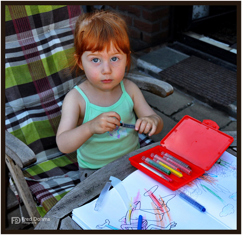 Lea, Malstunde auf der Terrasse