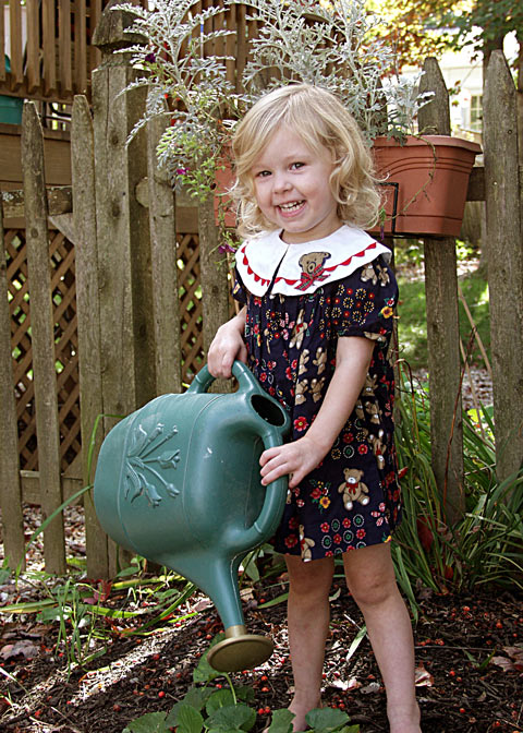 Leah in the garden