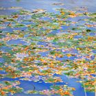 leaves on lake