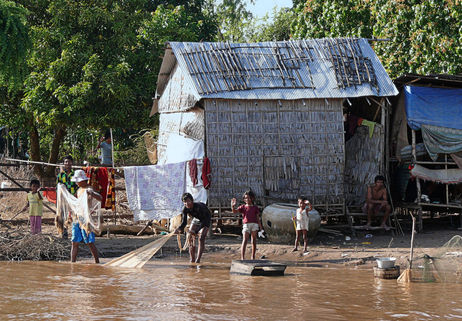 Leben am Fluss  am Mekong 2