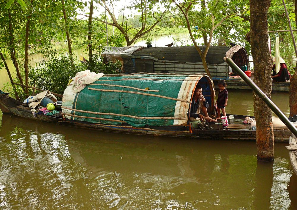 Leben auf dem Mekong