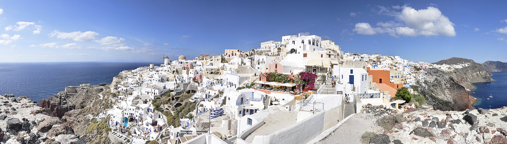 Leben auf der Insel Santorini