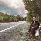 Lebensraum Straße - Orangenverkäuferin auf Kreta