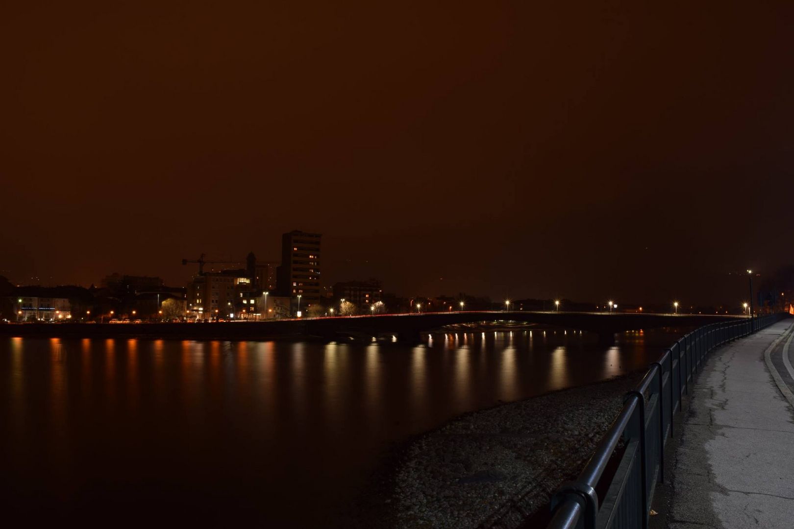 Lecco Lake by night