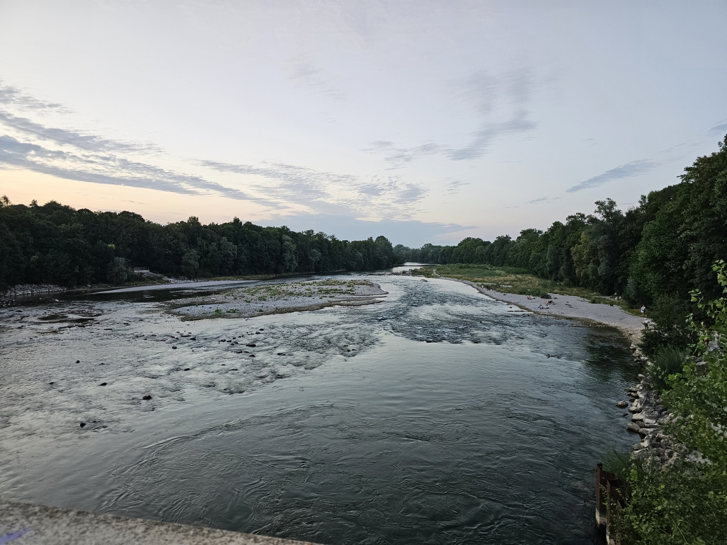 Lech bei Augsburg nach dem Staudamm 