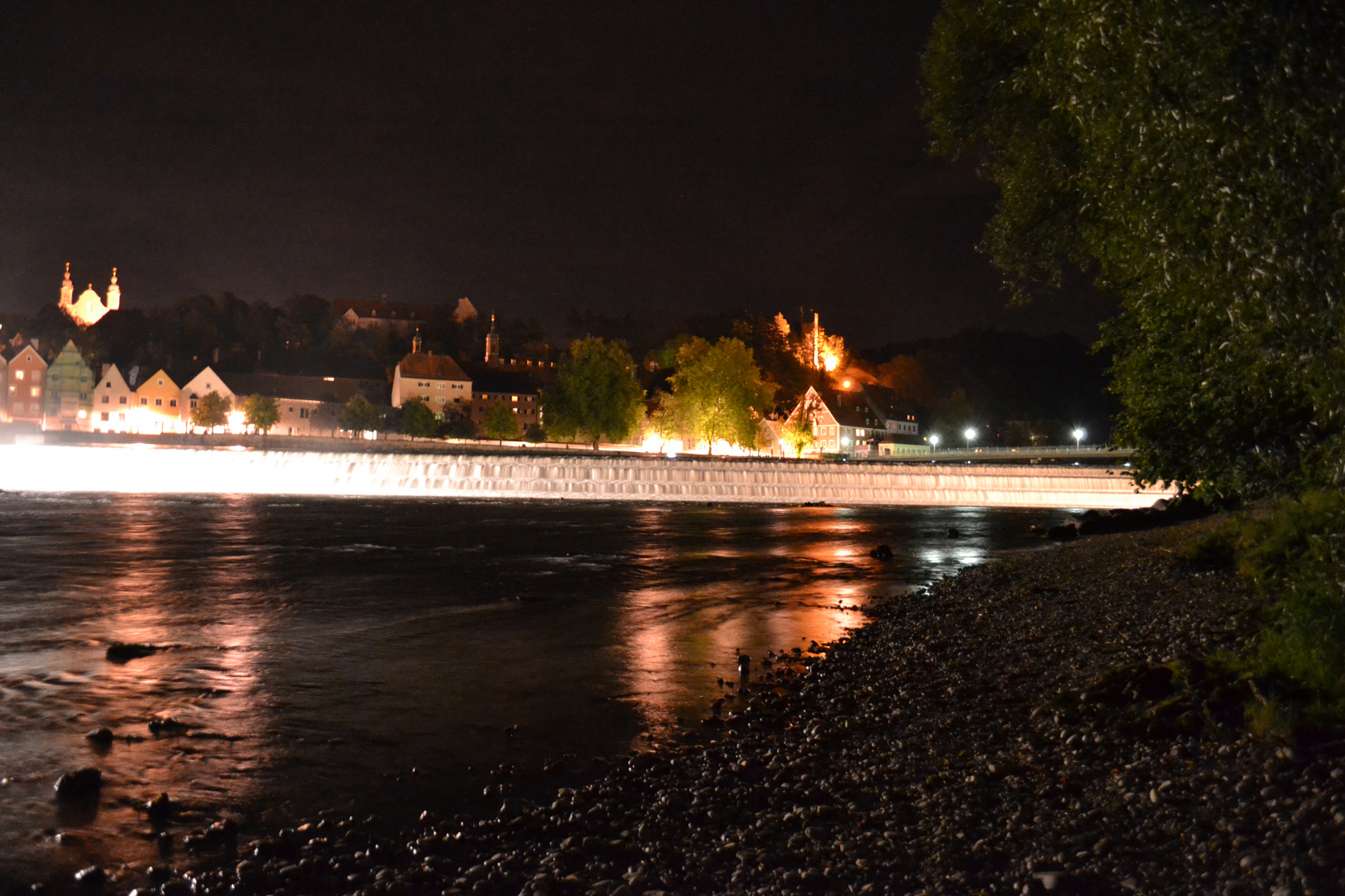 Lechwehr bei Nacht