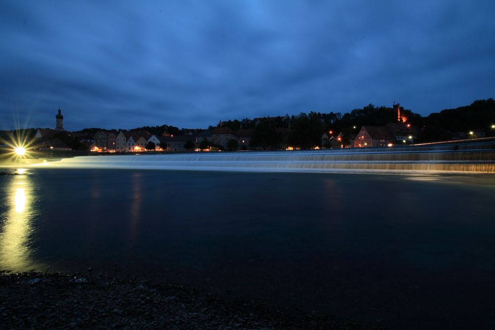 Lechwehr in der Abenddämmerung