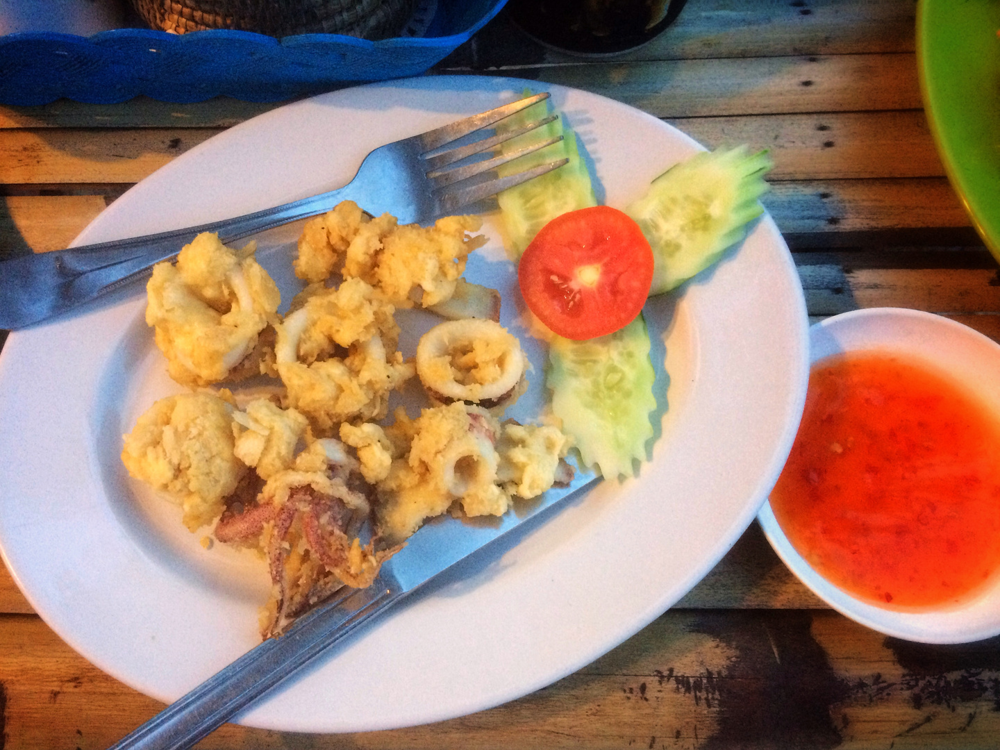 Lecker frisch gefangene Calamari