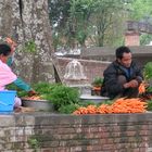 Lecker Möhrchen Straßenverkauf in Kathmandu