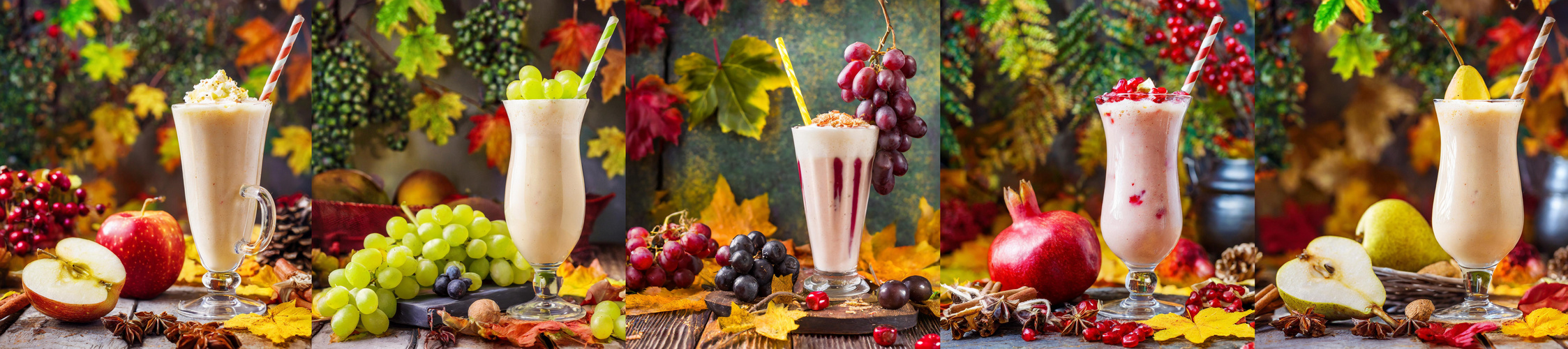 Leckere Herbstmilchshakes