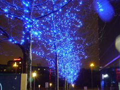 LED-Bäume bei den Fujitsu Highlight Towers in München