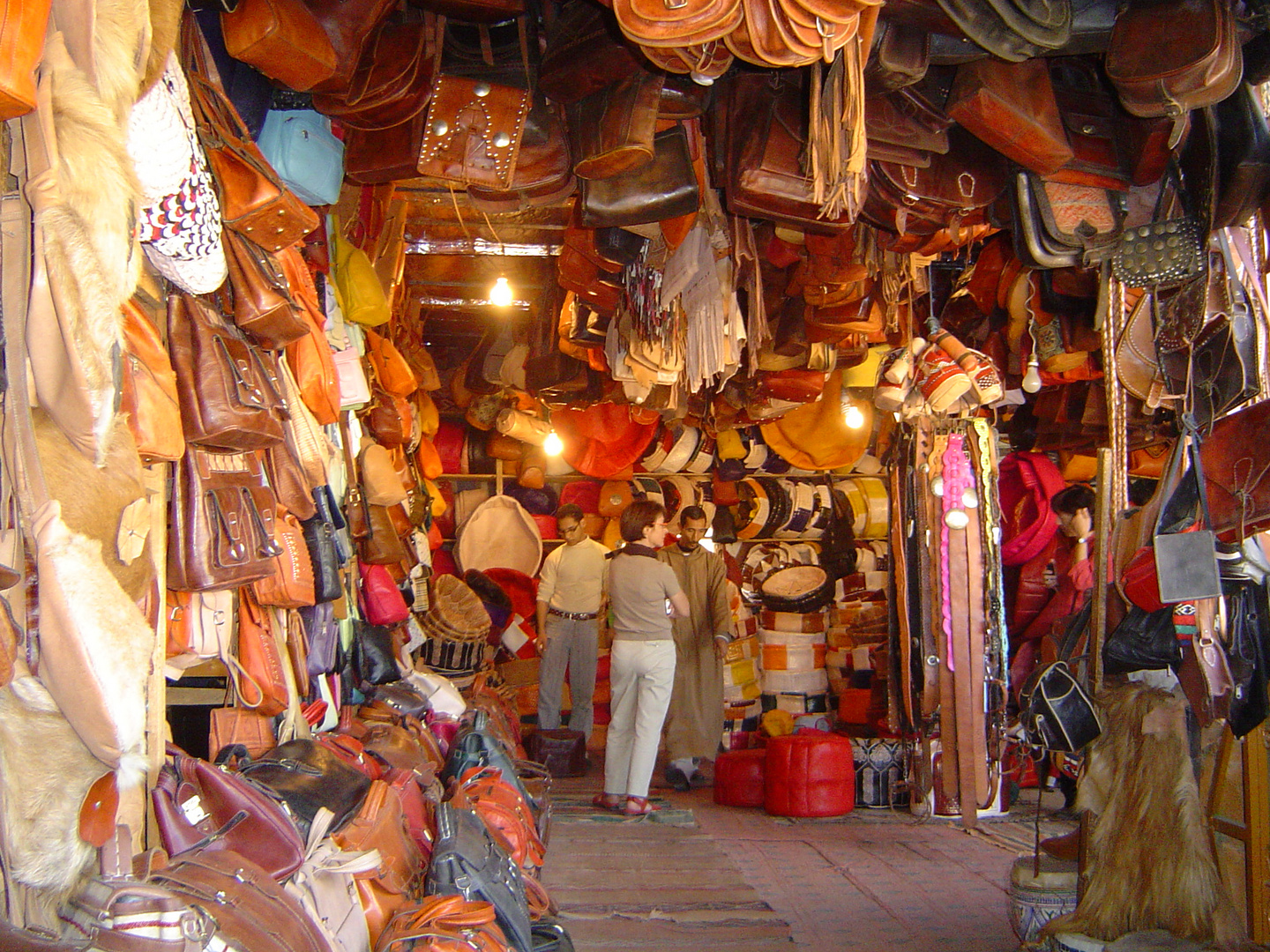 Leder- und Taschenladen in Fes