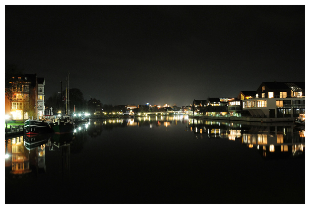 Leer, Blick von der Rathausbrücke