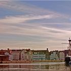 Leere Pier im Lübecker Hafen