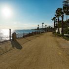 leere Strandpromenade