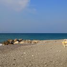 Leerer Strand auf Rhodos