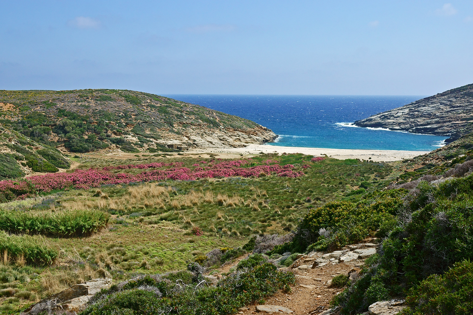 Lefka Beach auf der Insel Andros