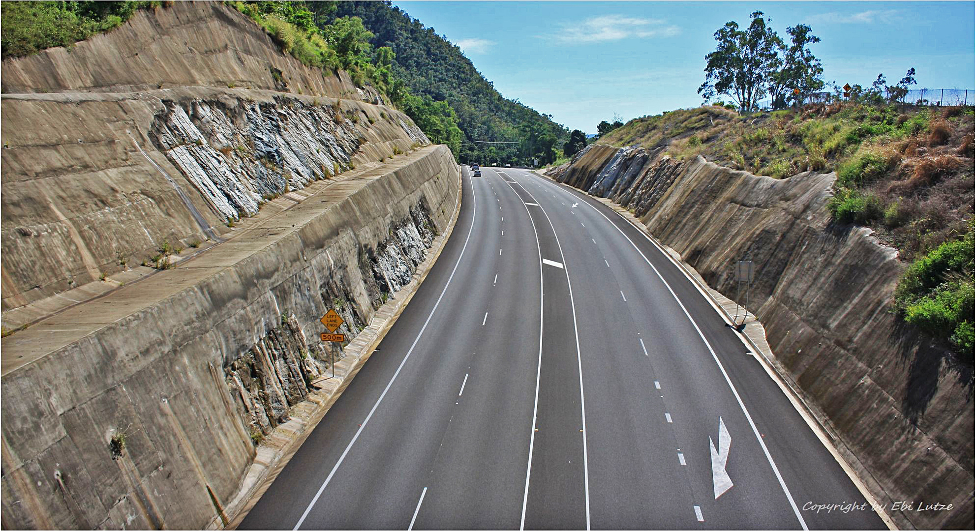 * Left Lane Ends in 500 mtr. / Hinchinbrook Gap Qld. *