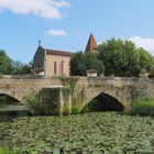 L’Eglise Saint-Laurent et l‘Auzoue à Fourcès