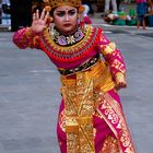 Legong dancer girl at Pututan Square