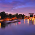 Lehnitzschleuse Oranienburg am Abend; Oberhavel