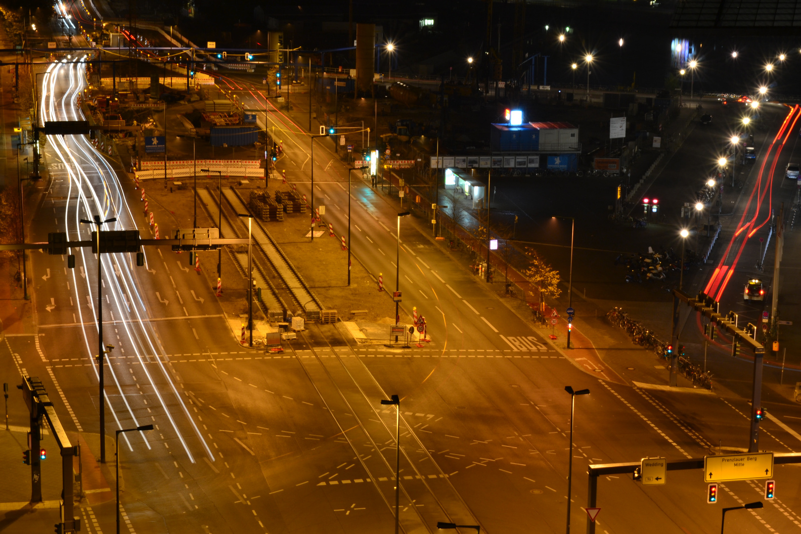 Lehrter Bahnhof bei Nacht