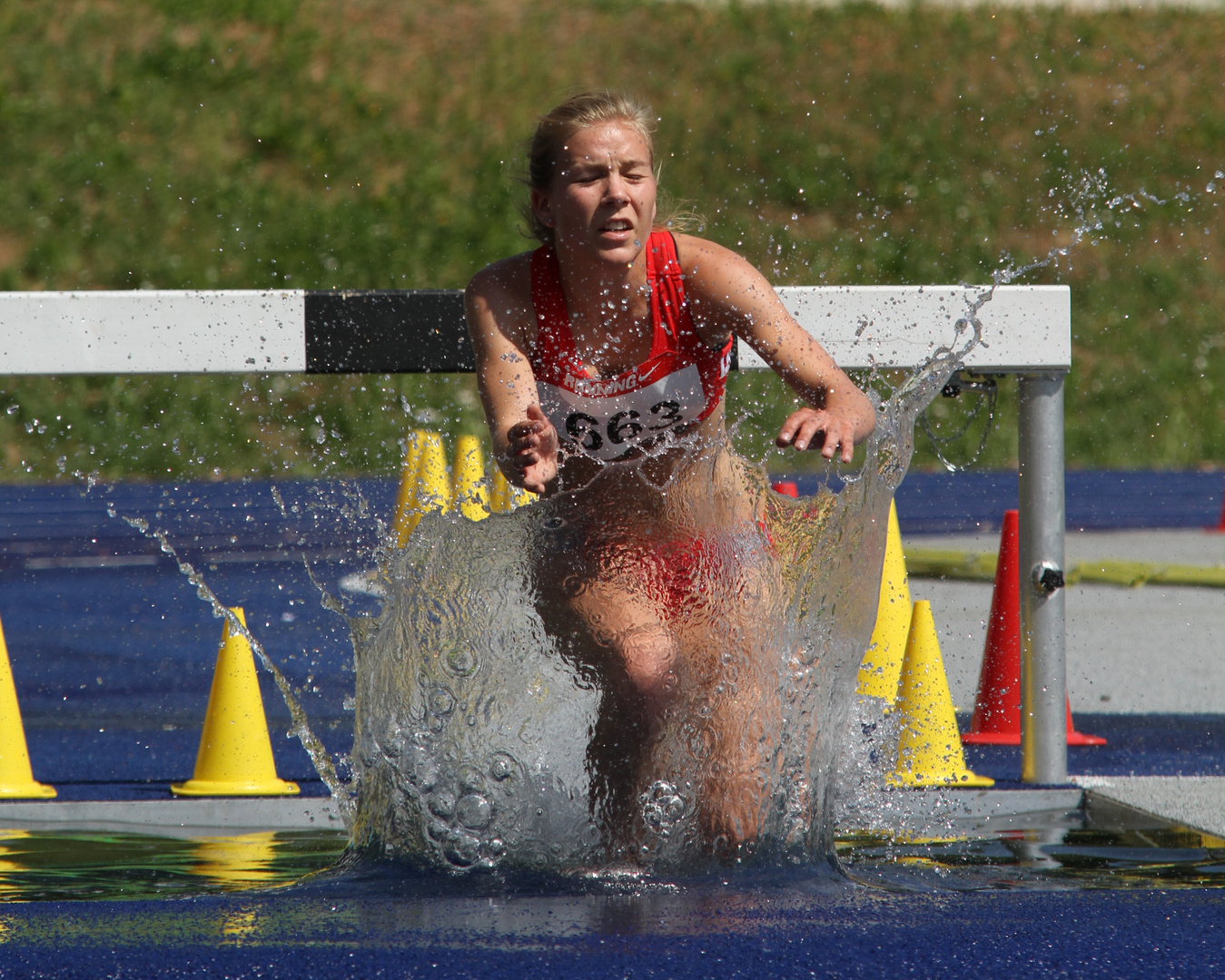 Leichtathletik- 3000m Hindernis der Frauen