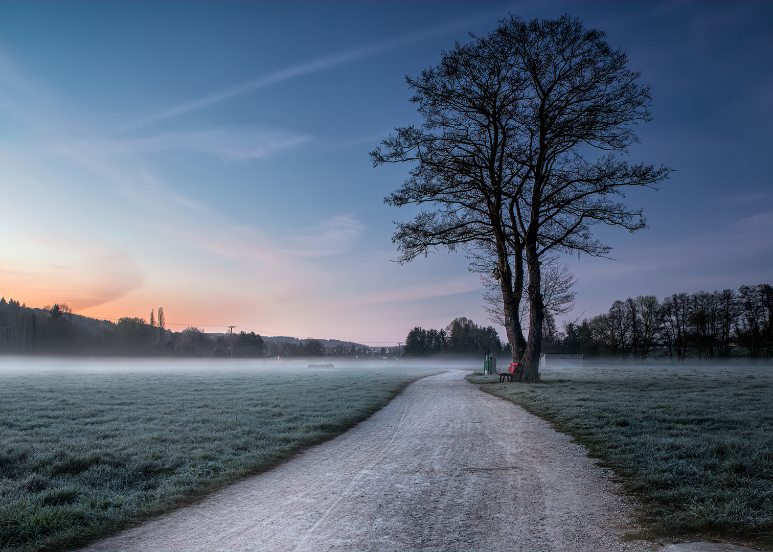 Leichter Boden Nebel