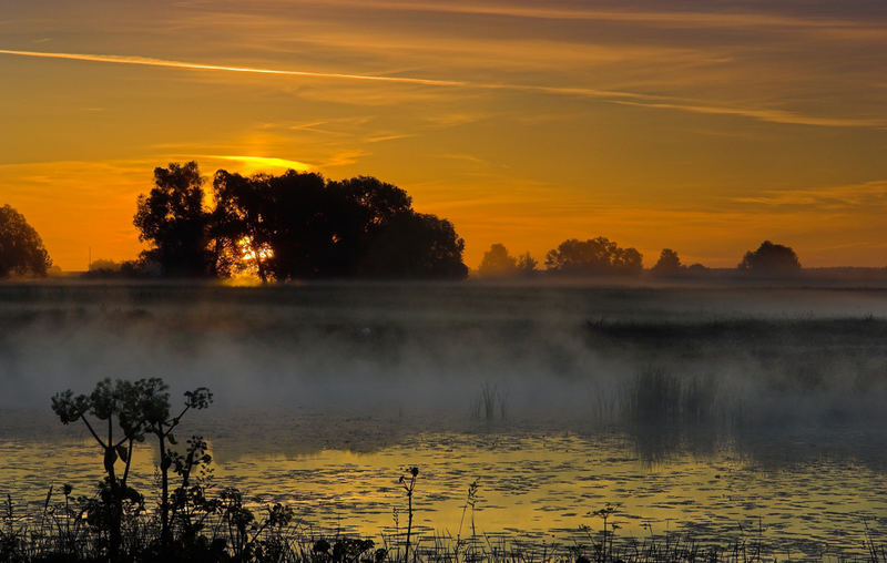 leichter Nebel auf dem Wasser