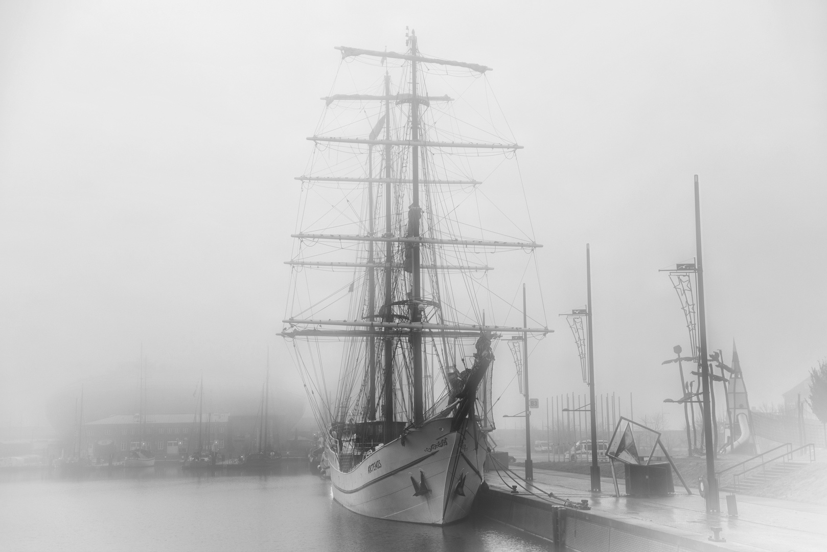 Leichter Nebel in Bremerhaven