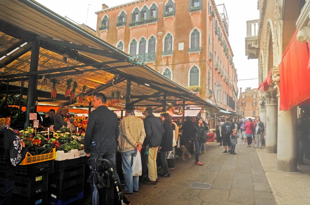 Leichter Regen in Venedig 20 Grad