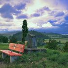 Leichter Regen über der Anhöhe